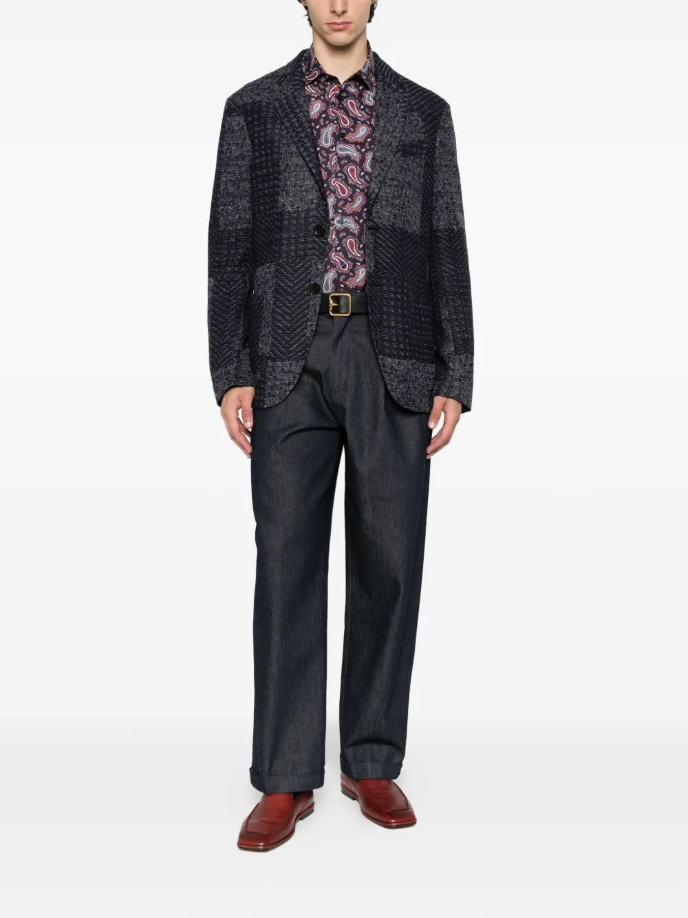 ETRO Jack met paisley-voering Blauw