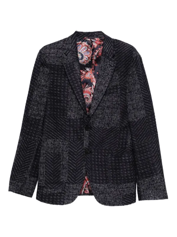 ETRO paisley-lined Jacket | Blue | FARFETCH