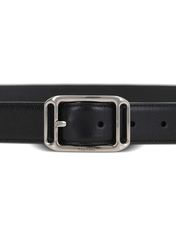 TOM FORD rectangle-buckle Leather Belt Black FARFETCH PH
