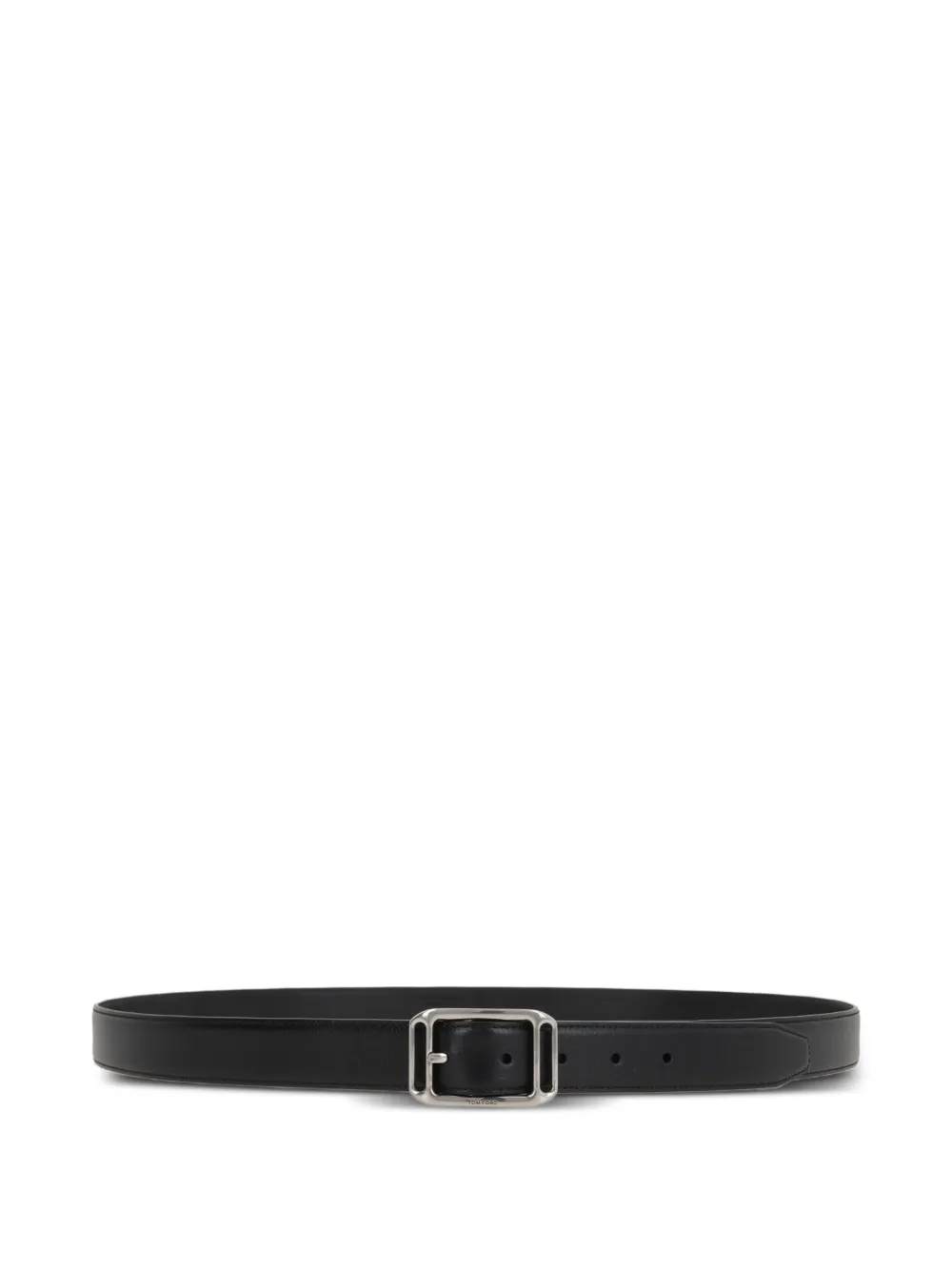 TOM FORD スクエアバックル レザーベルト - ブラック TOM FORD スクエアバックル レザーベルト - ブラック