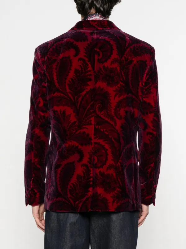 美品✨ETRO ファー付き 中綿 ウールジャケット ペイズリー ロゴボタン ETRO（エトロ） 美品▽ETRO ウール チェック柄 フード付き ロゴ入り