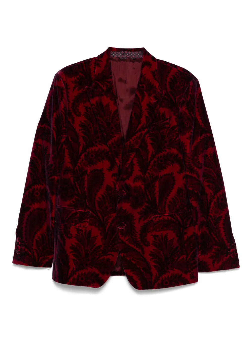 ETRO Fluwelen blazer met paisley Rood