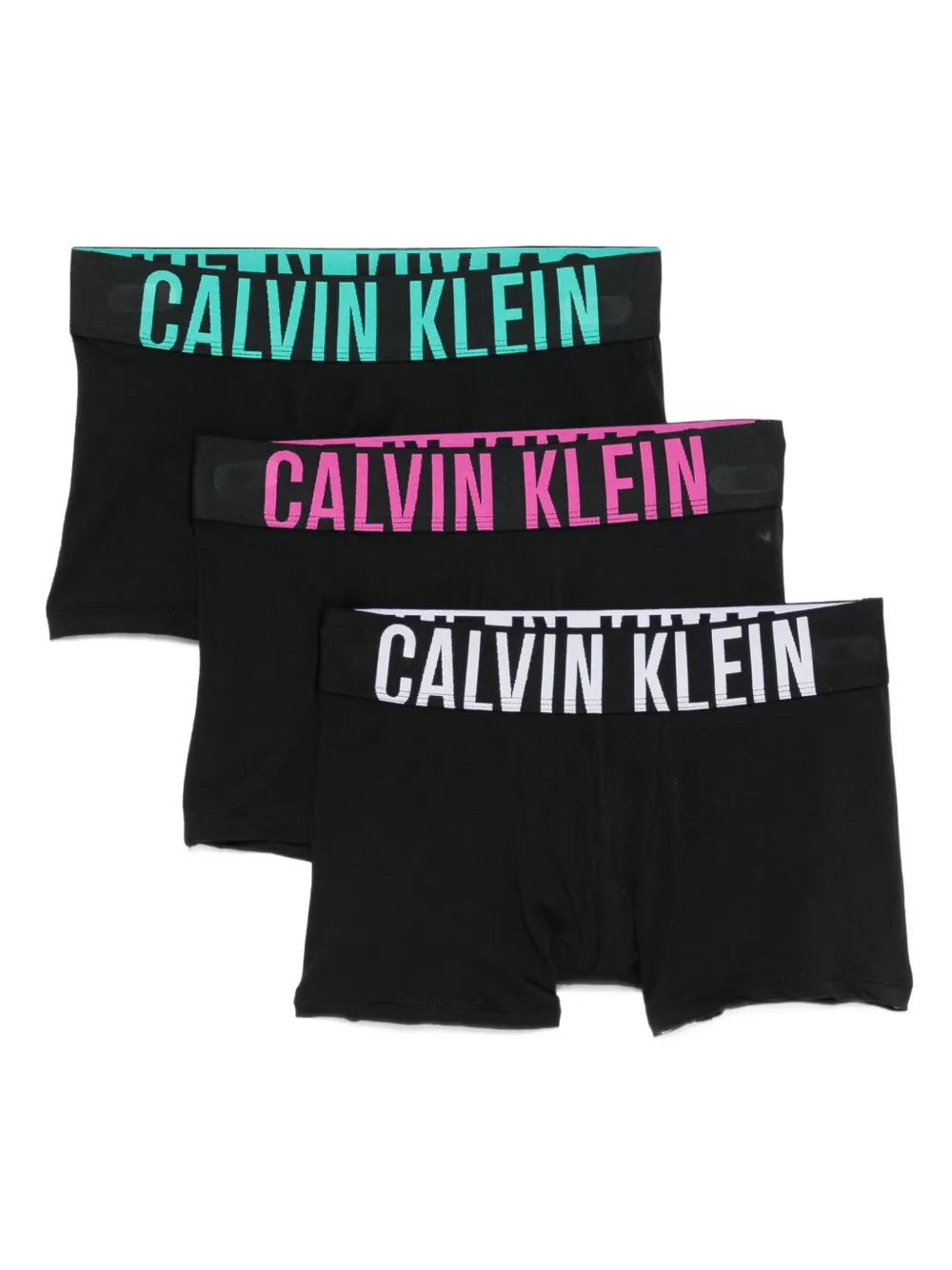 Calvin Klein Underwear Drie boxershorts met logoband Zwart