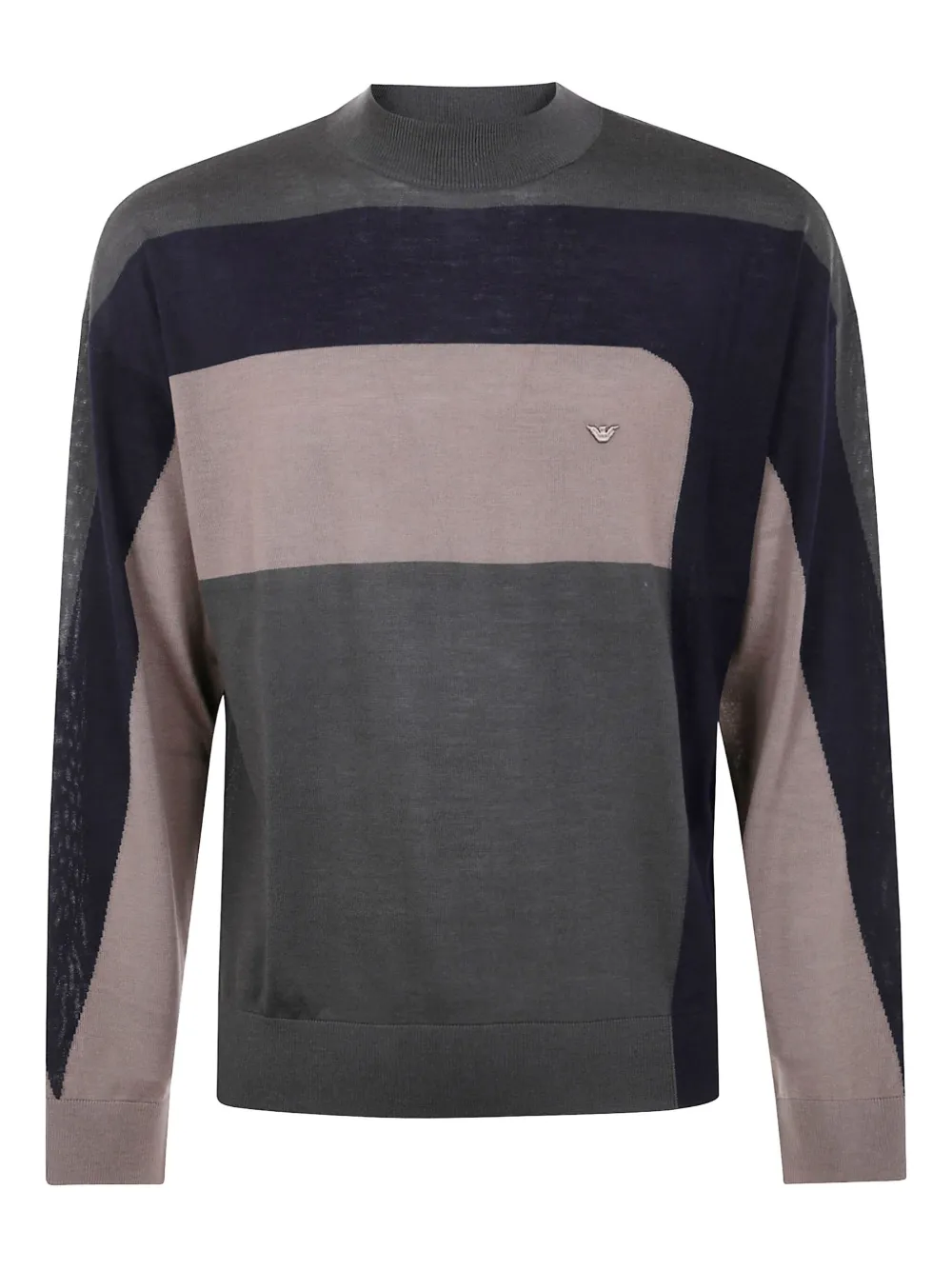 Emporio Armani block-panel wool sweater | Neutrals | Image 1