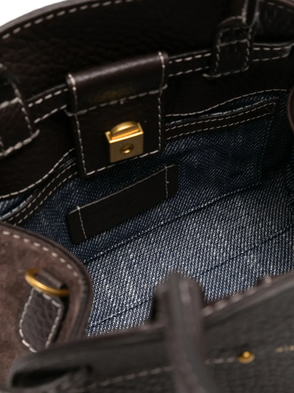 GIANNI CHIARINI Farah leren shopper Bruin