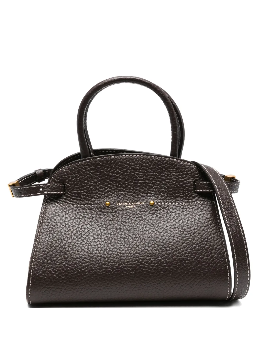 GIANNI CHIARINI Farah leren shopper Bruin