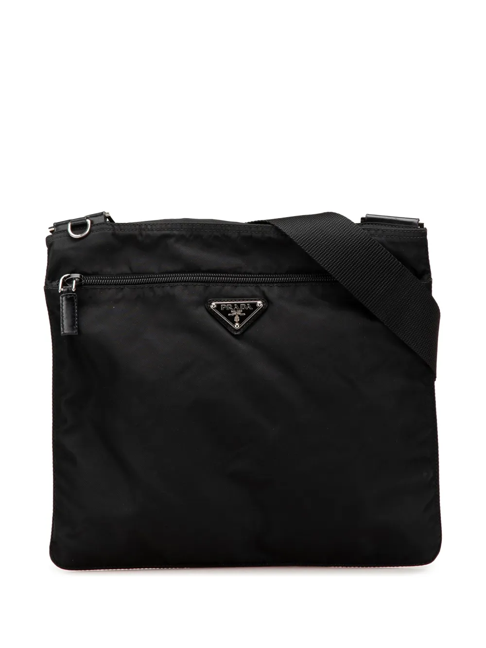 Prada Pre-Owned 2013-2025 テスート ジップトップ ショルダーバッグ - ブラック Prada Pre-Owned 2013-2025 テスート ジップトップ ショルダーバッグ - ブラック