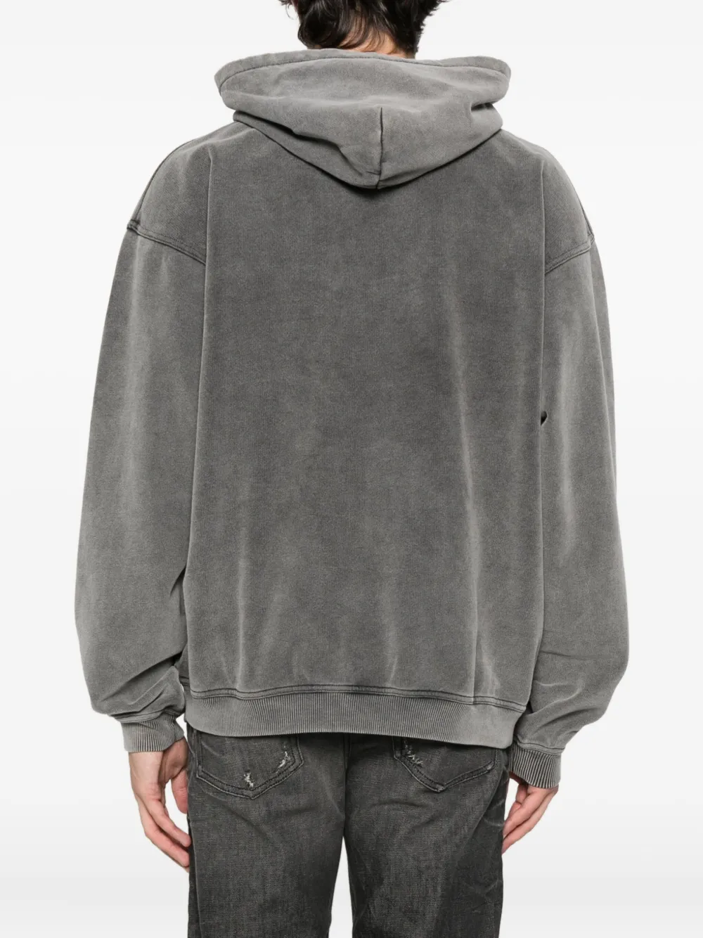 Represent Katoenen hoodie met geborduurd logo Grijs