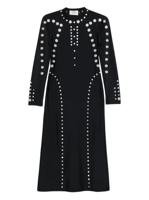 Coperni metallic-embellished long-sleeve dress