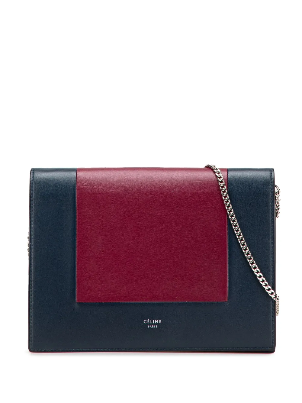 Céline Pre-Owned 2017 レザー フレーム ウォレットオンチェーン ショルダーバッグ - レッド Céline Pre-Owned 2017 レザー フレーム ウォレットオンチェーン ショルダーバッグ - レッド