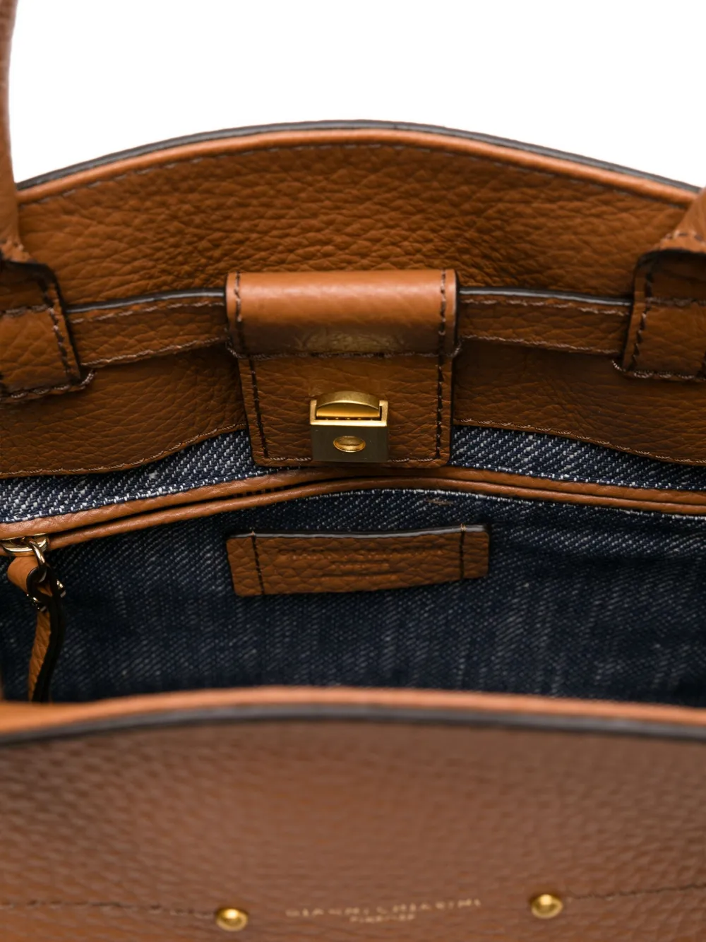 GIANNI CHIARINI Farah leren tas Bruin