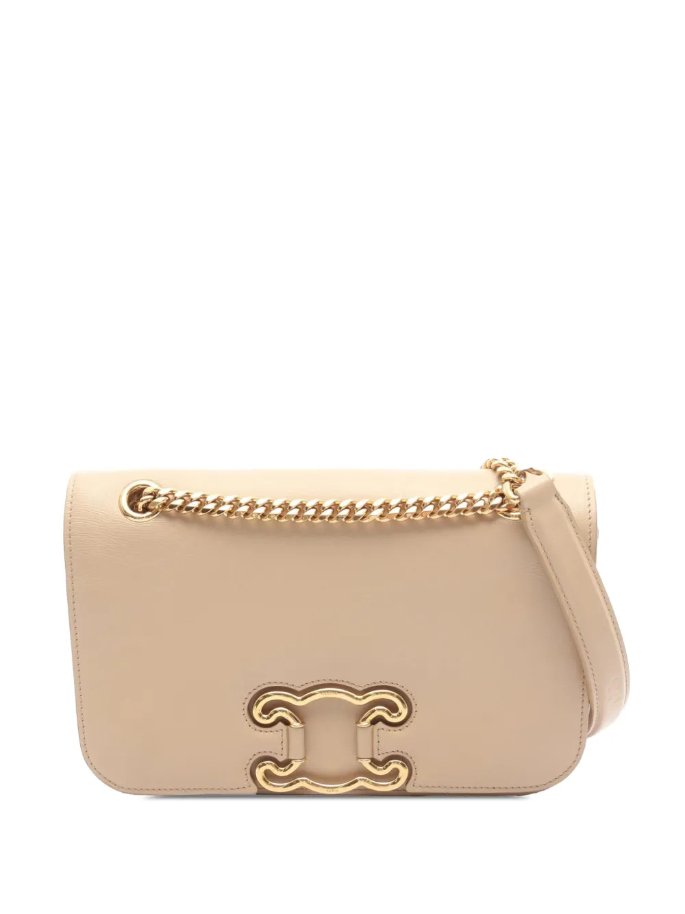 Céline Pre-Owned 2018-2025 ミディアム レザー トリオンフ フレーム ショルダーバッグ - ブラウン Céline Pre-Owned 2018-2025 ミディアム レザー トリオンフ フレーム ショルダーバッグ - ブラウン
