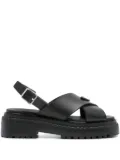 Prada 40mm cross-strap platform sandals - Black