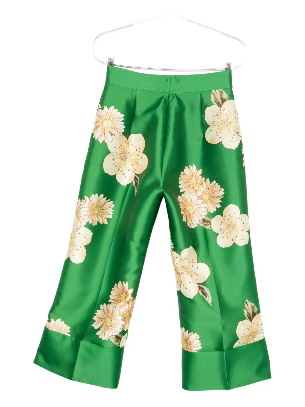 ALEMAIS Broek met bloemenprint Groen