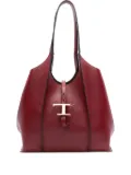 Tod's Timeless T-bar clasp leather tote bag - Red