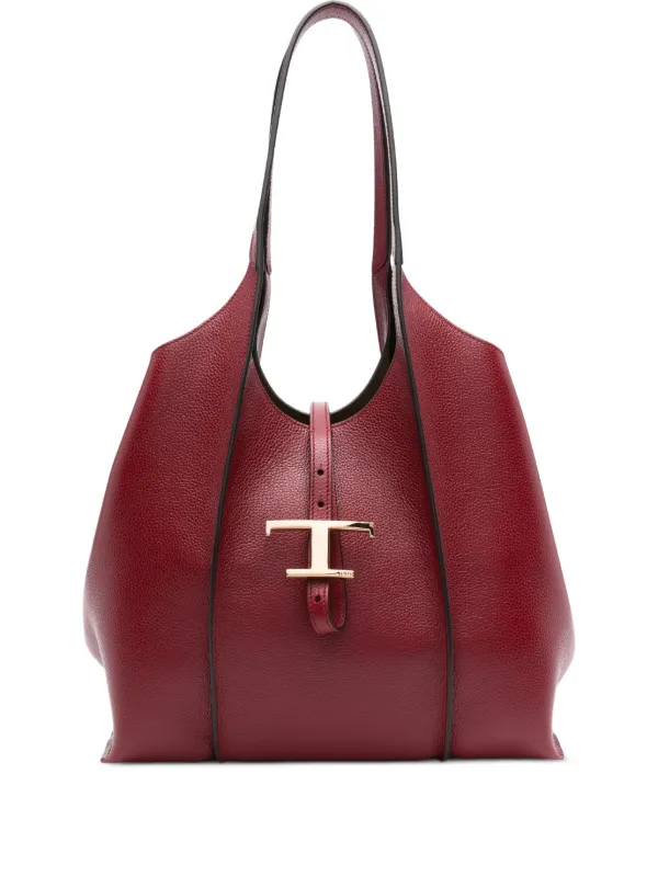 トートバッグ TOD'S T-TIMELESS TOTE BAG IN LEATHER Woman WHITE T Timeless Shopping Bag in Leather Medium