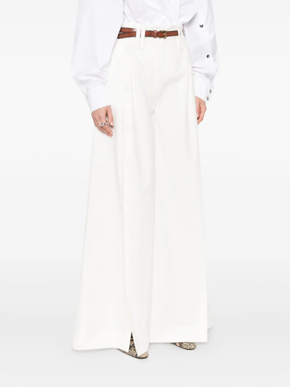 A.w.a.k.e. Wide-leg Trousers In White