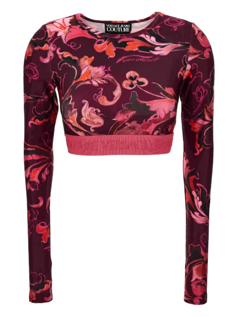 Versace Jeans Couture baroque-print long-sleeve top