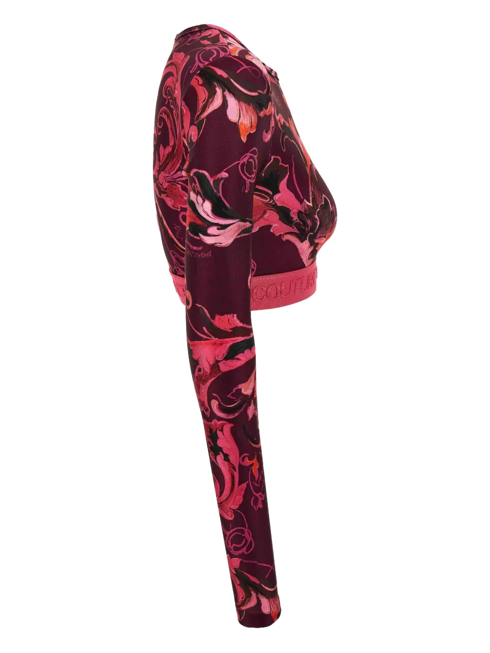 Versace Jeans Couture baroque-print long-sleeve top Paars