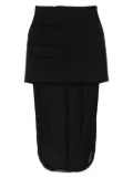 A.W.A.K.E. Mode pocket-detail midi skirt - Black