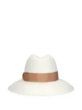 Borsalino Claudette Panama ribbon-trim hat - Neutrals