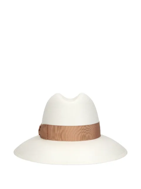 Borsalino Claudette Panama ribbon-trim hat