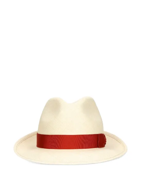 Borsalino Panama Quito ribbon-trim hat