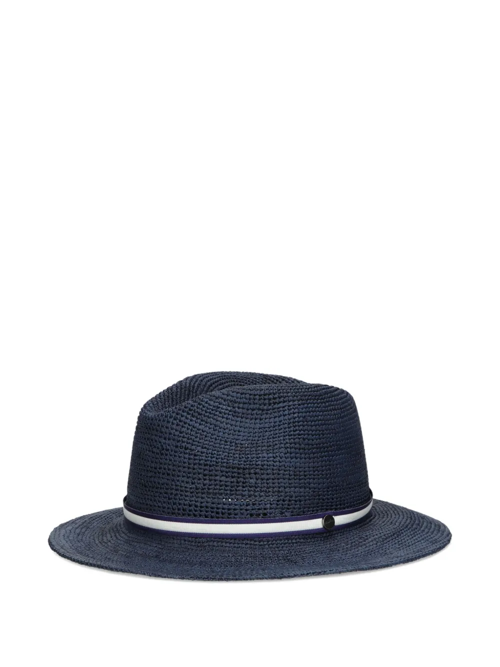 Borsalino Argentina hoed met gehaakte textuur Blauw
