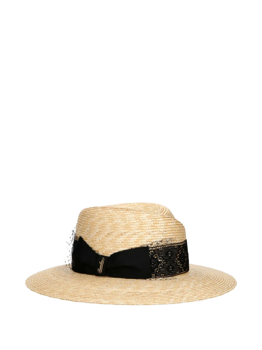 Borsalino Romy hoed met kanten afwerking Beige