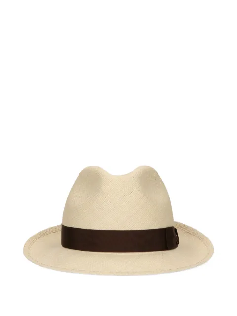 Borsalino straw fedora hat