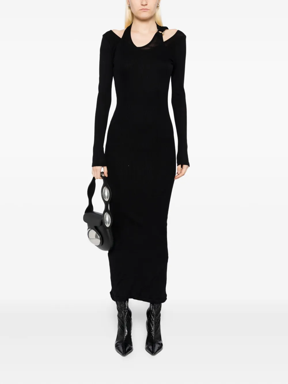 Jean Paul Gaultier cotton dress Zwart