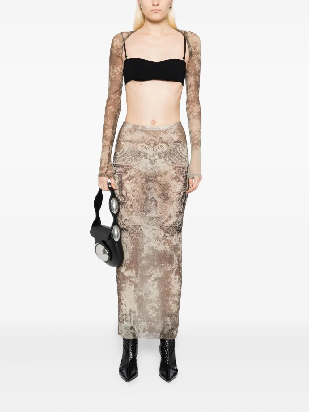 Jean Paul Gaultier Médaillon rok Bruin