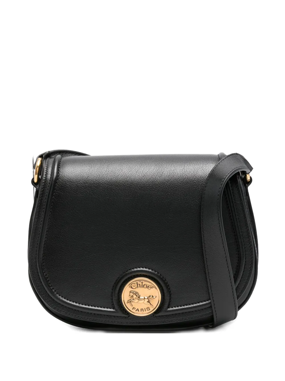 Chloé Horse Medal leather cross body bag - Nero