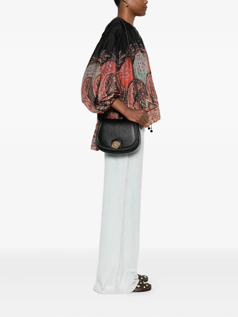 Chloé Horse Medal leren crossbodytas Zwart
