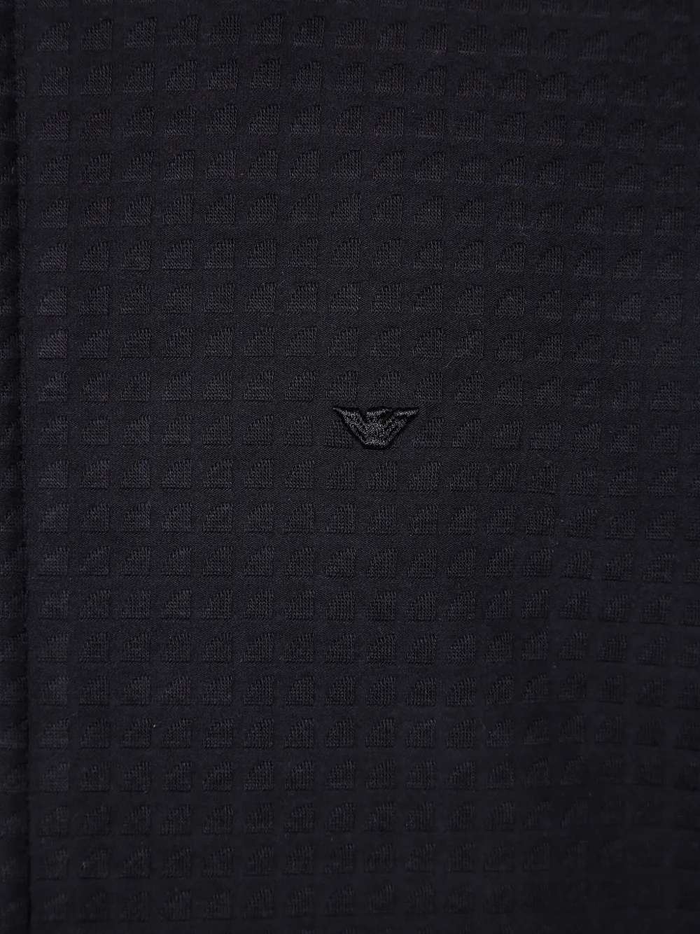 Emporio Armani Sweater met jacquard en rits Zwart