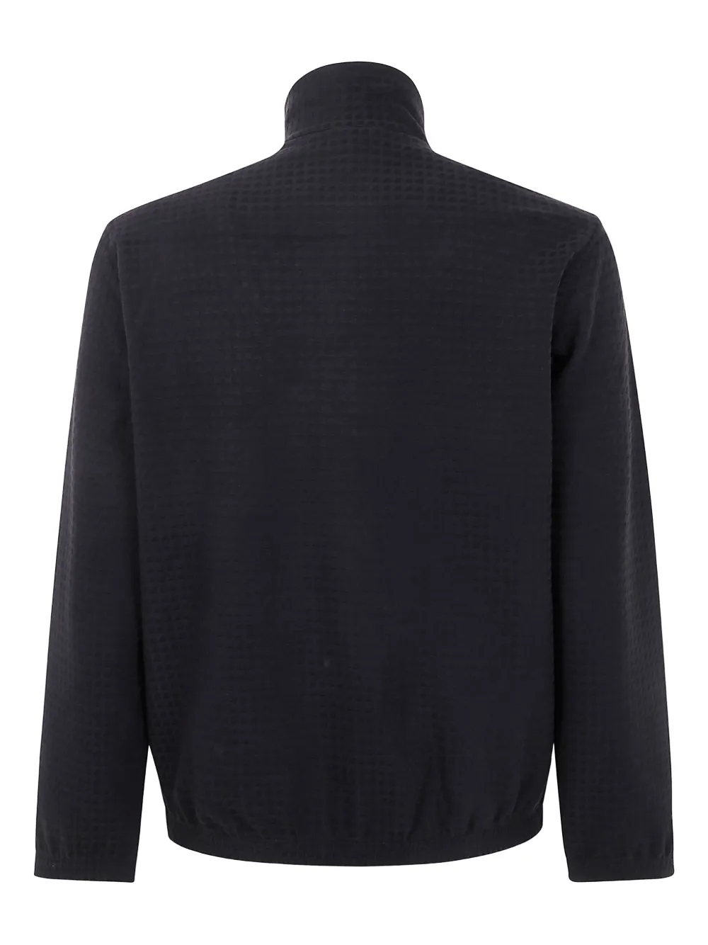 Emporio Armani Sweater met jacquard en rits Zwart