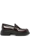 Tod's leather platform loafers - Red