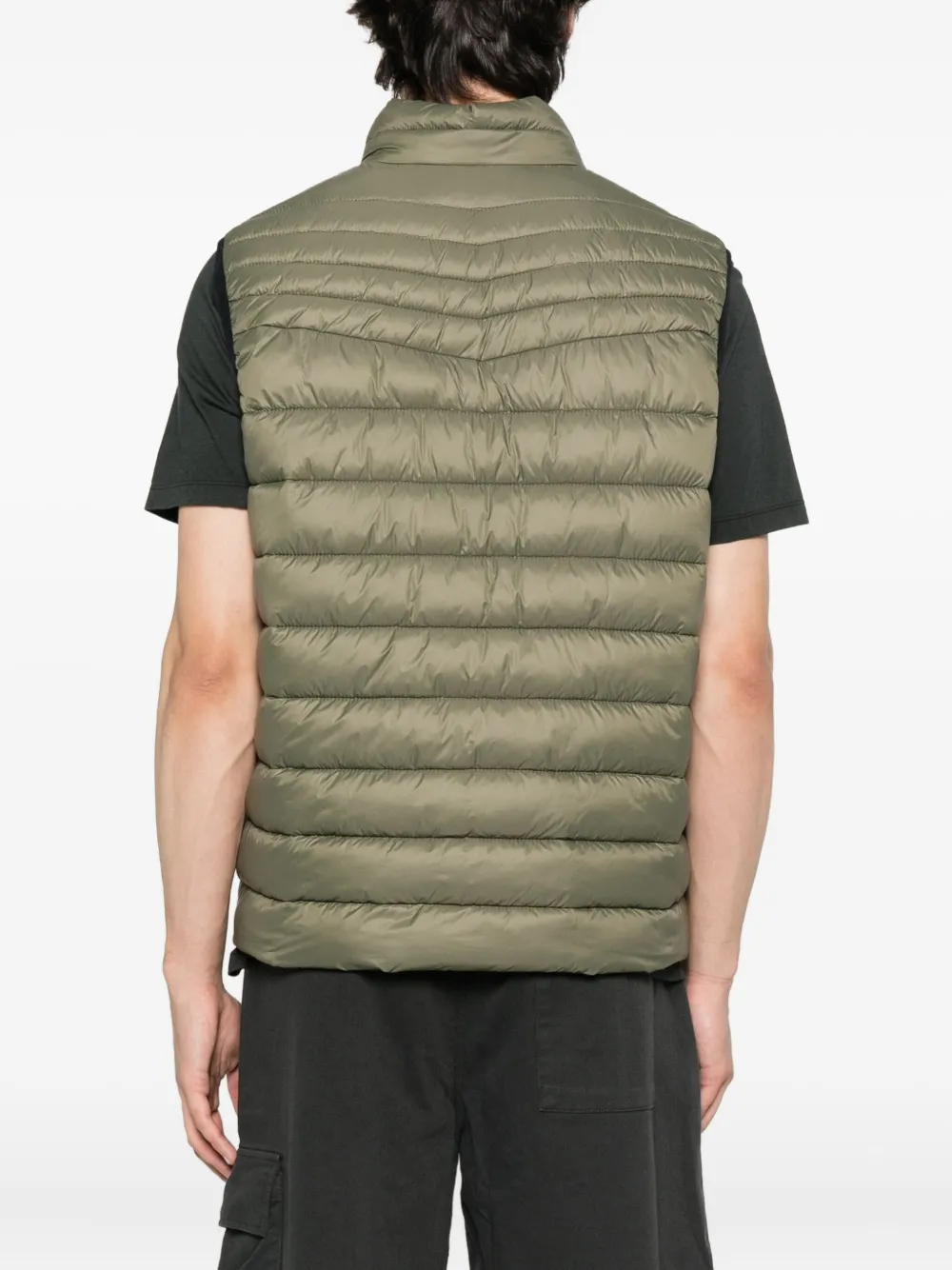 BOSS Odeno quilted zip-front gilet Groen