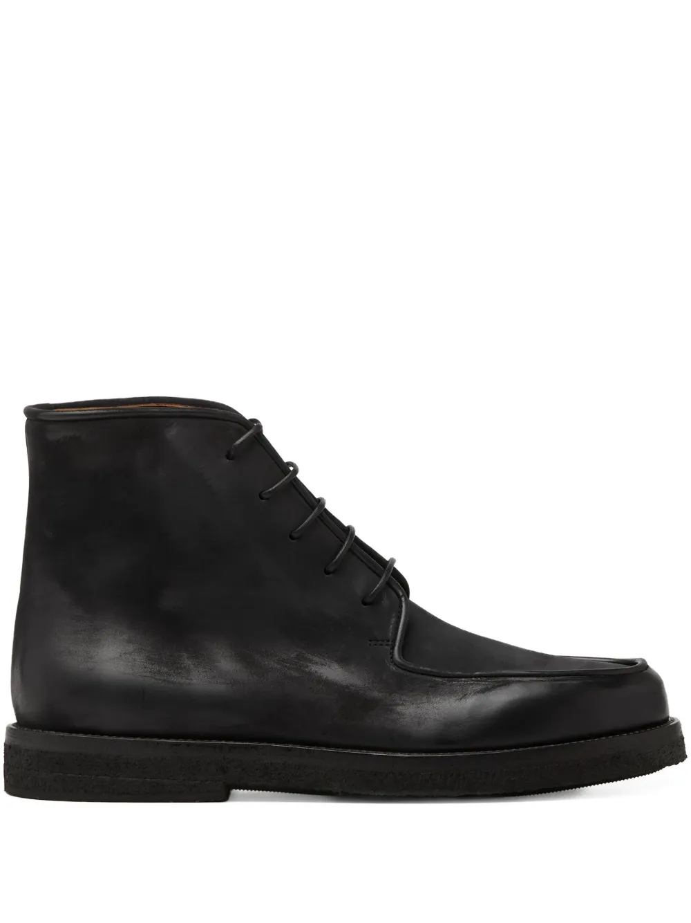 Marsèll Bota de couro com cadarço | Preto | Image 1