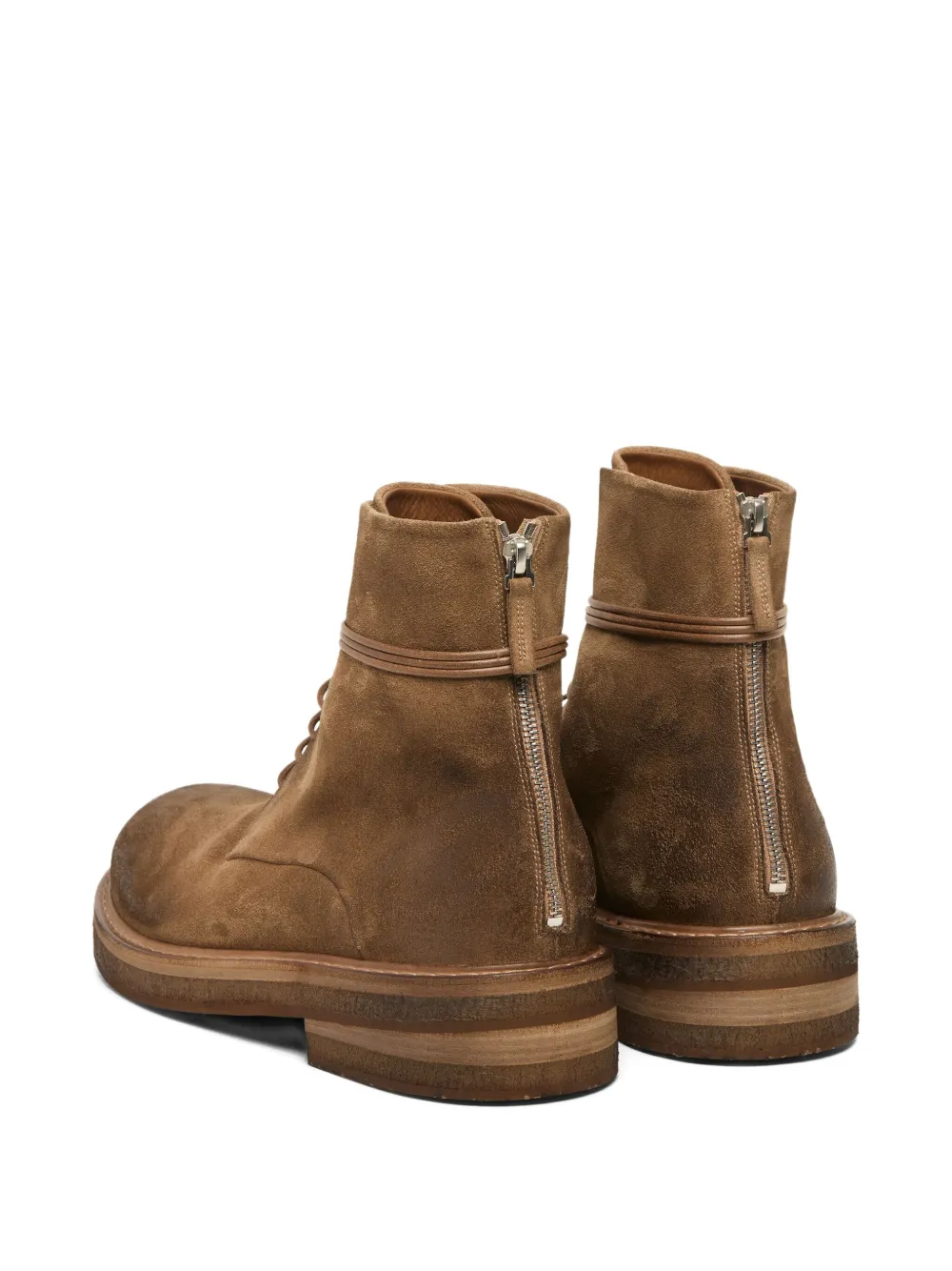 Marsèll Parrucca lace-up suede boots Brown