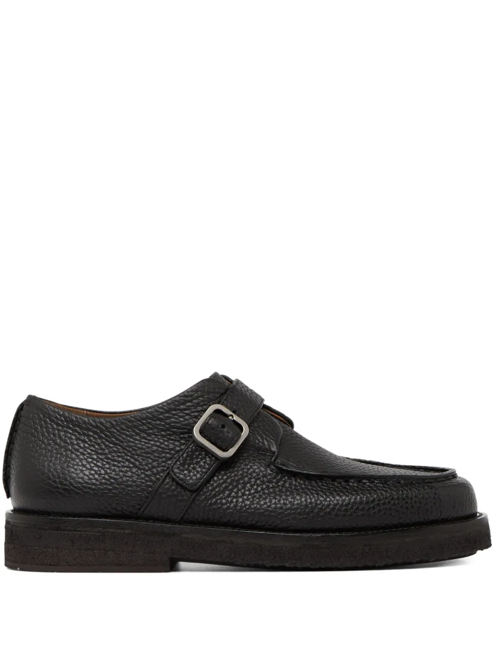 Marsèll Buckled Pebbled Loafers In Black