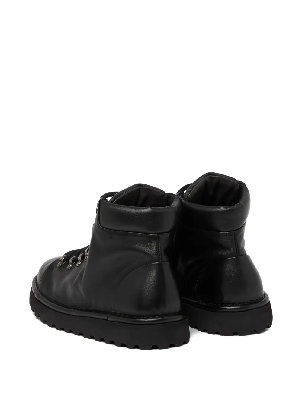 Marsèll Leren veterlaarzen Zwart