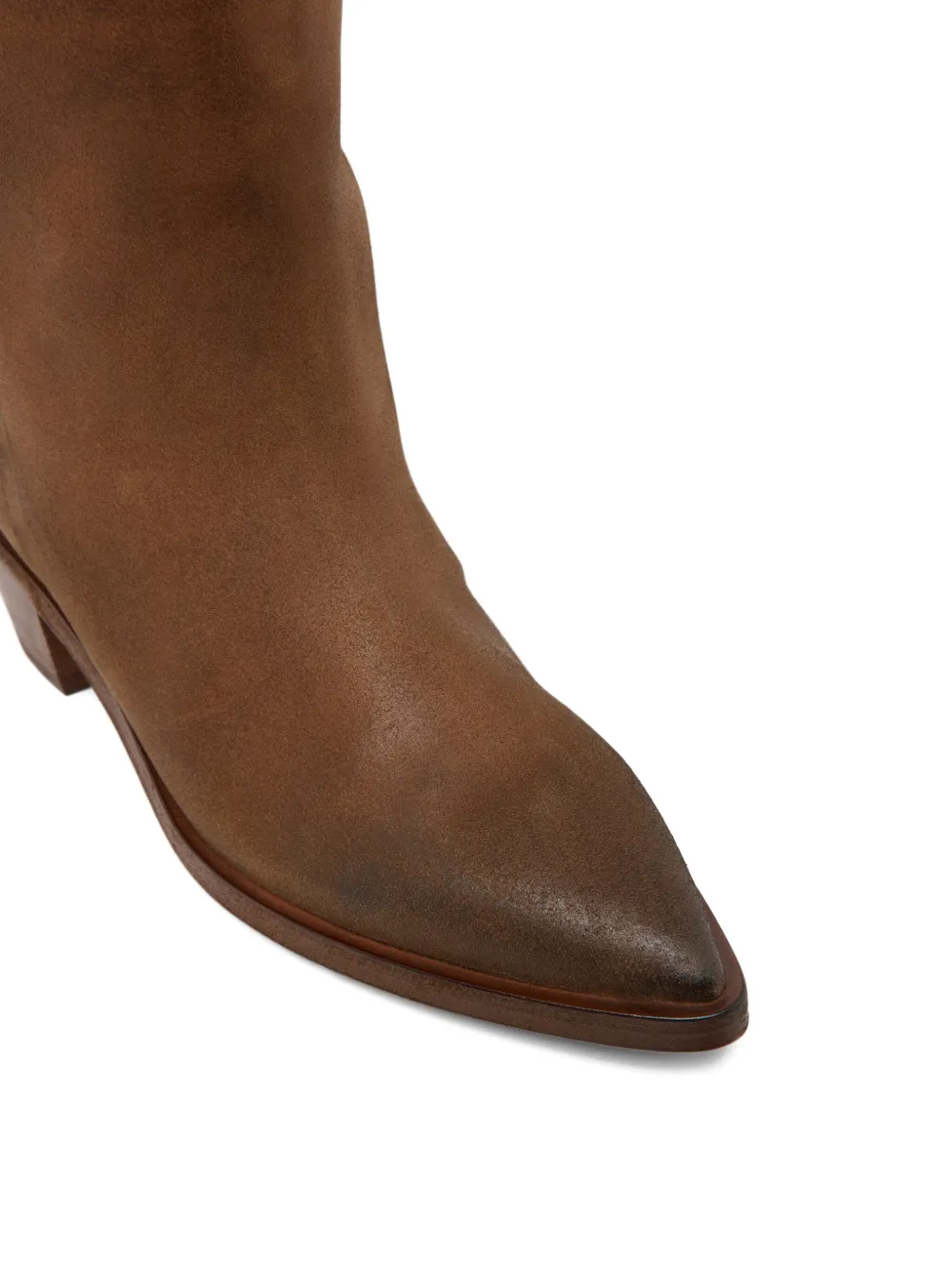 Marsèll Pointed-toe Leather Cowboy Boots In Brown