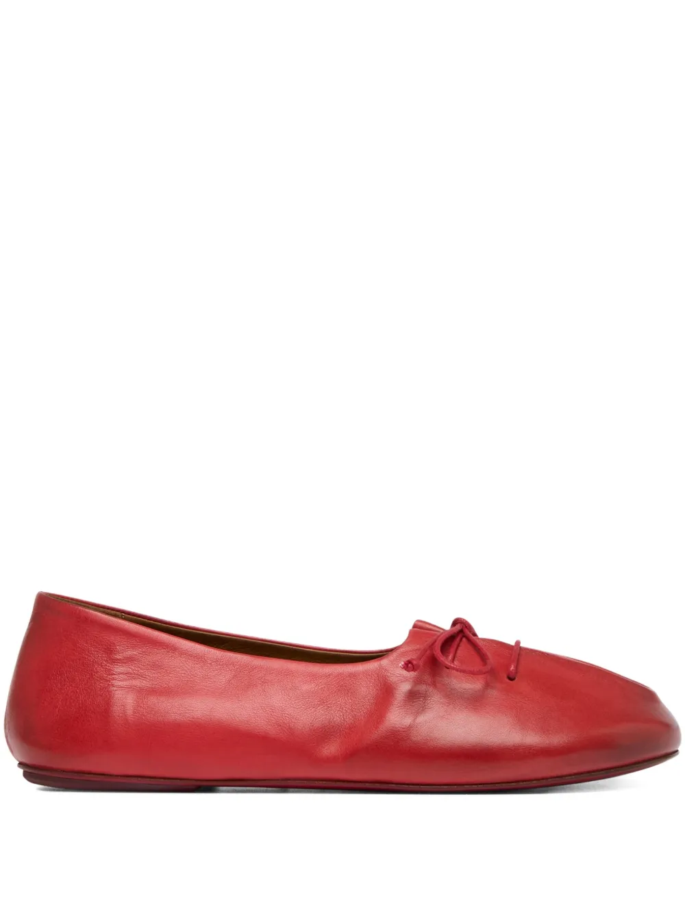 Marsèll Girella lace-up round-toe ballet flats | Red | Image 1