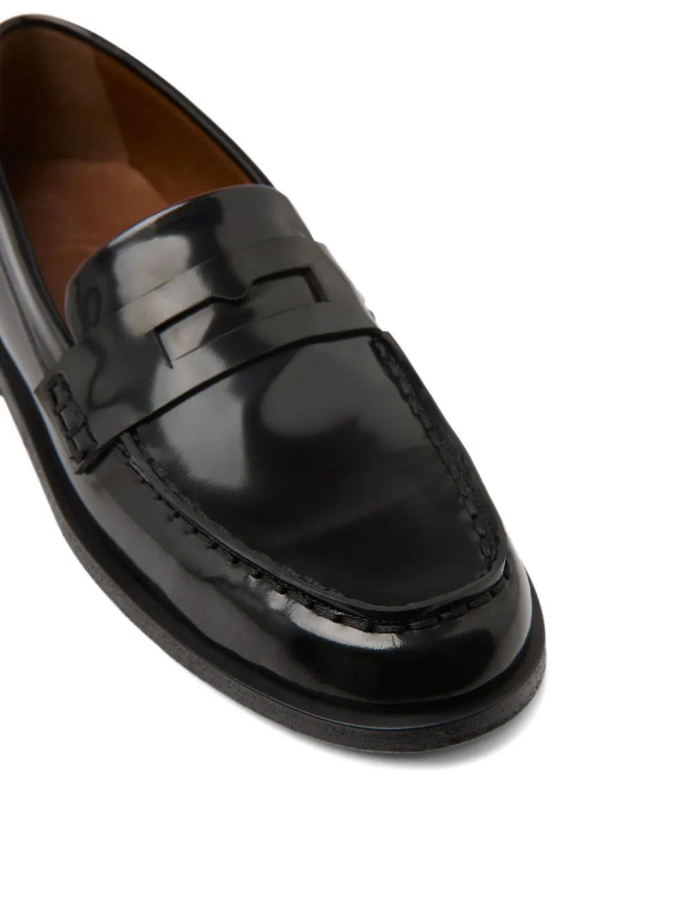 Marsèll Leren penny loafers Zwart