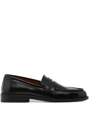 Jil Sander レザーローファー | ブラック | FARFETCH JP