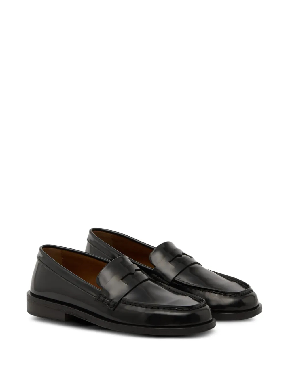 Marsèll Leren penny loafers Zwart