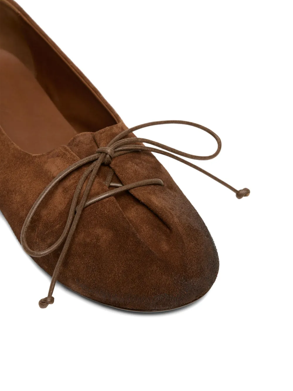 Marsèll Girella Lace-up Suede Ballet Flats