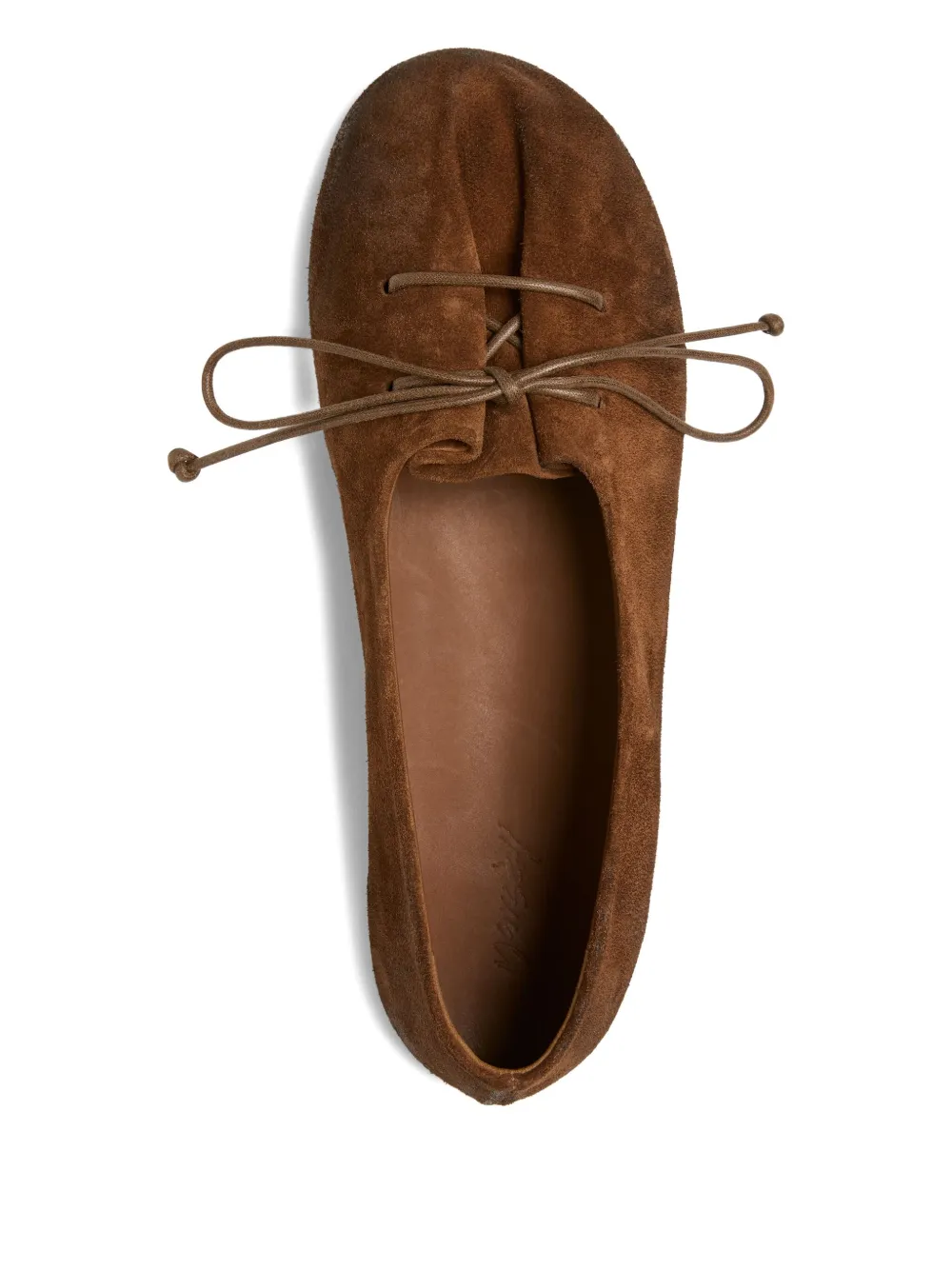 Marsèll Girella Lace-up Suede Ballet Flats