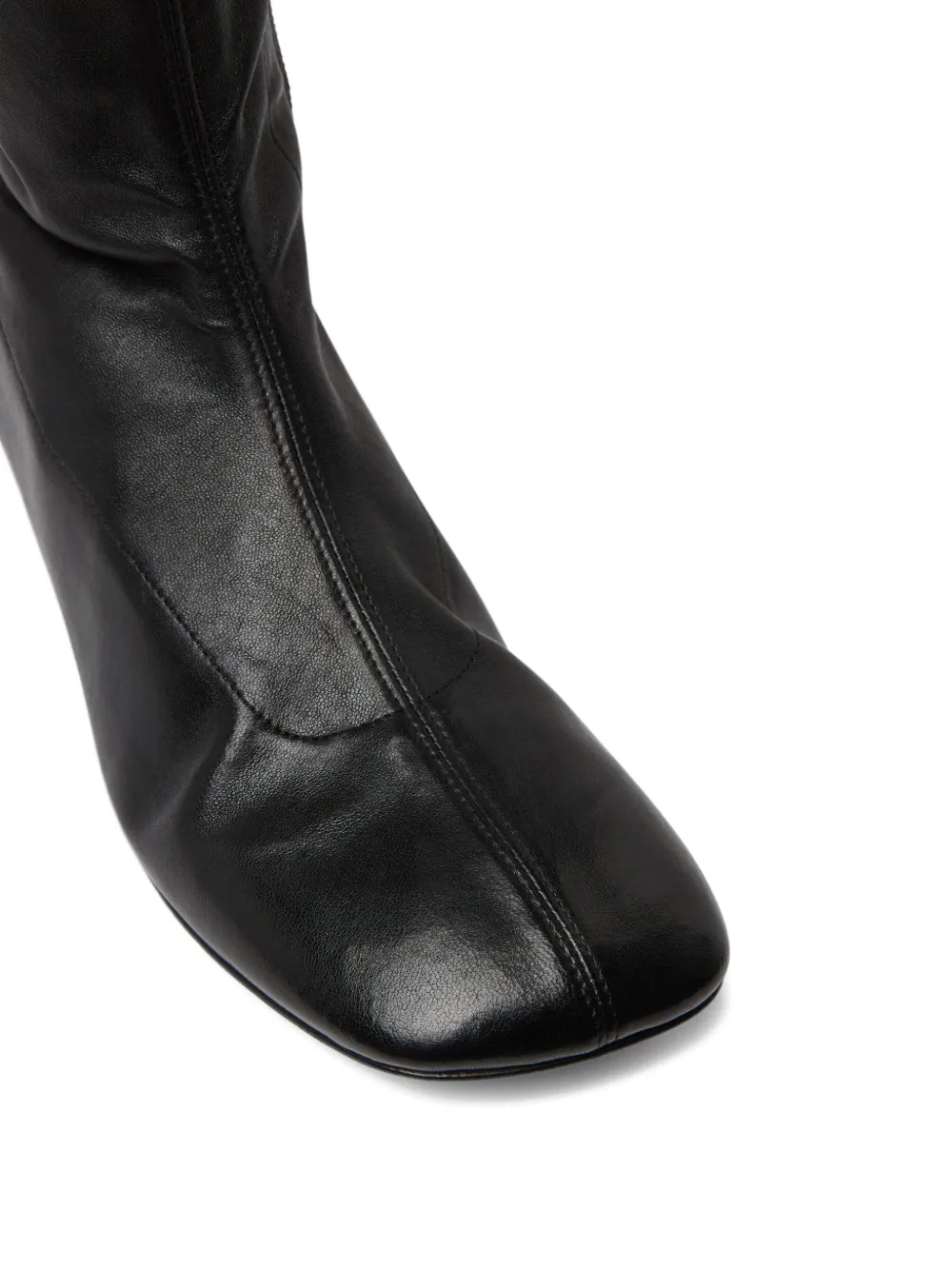 Marsèll Leather Kitten-heel Boots In Black